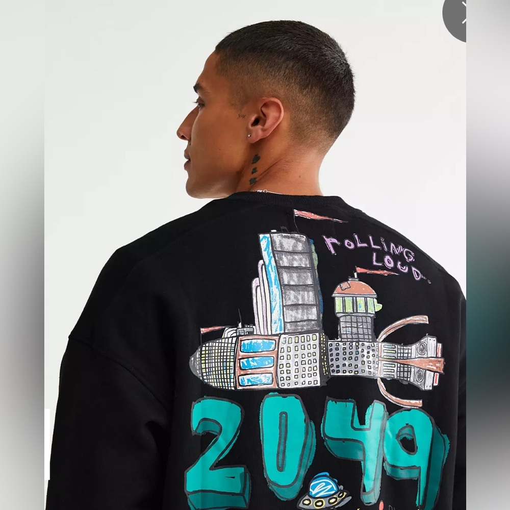 b2Ss Rolling Loud UO Exclusive Bass Crew Neck Sweatshirt